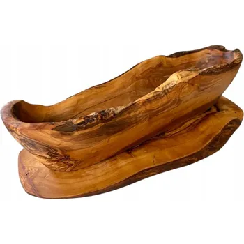 Sada Oválná Mísa z Olivového Dřeva MDKR40 Arkay s Prkénkem na Chuťovky