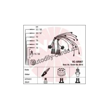 Zapalovací kabel Sada kabelů pro zapalování NGK RC-AR907
