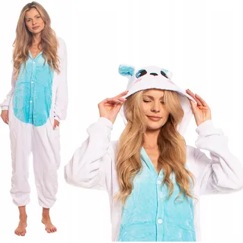 Dámské pyžamo Dámské pyžamo kombinéza Kigurumi Overal Kostým Králík Modrý 165-175 L