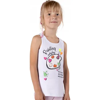 Podprsenka Dívčí bavlněné tílko boxerka s 3D aplikací, velikost 122-128 YOCLUB