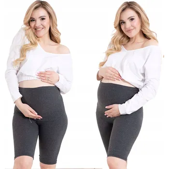 Dámské legíny Formommy těhotenské legíny krátké bavlna šedé velikost XXL