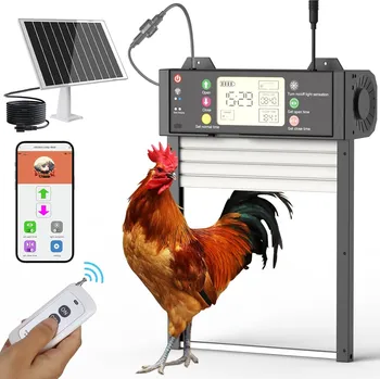 Tuya Automatická solární dvířka do kurníku na dálkové ovládání hliníková slitina