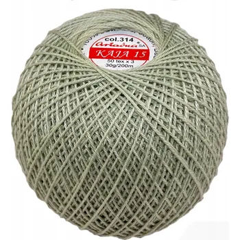 Příze Háčkovací Příze KAJA 15, barva 314 - olivová