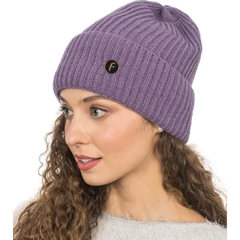 Čepice Zlatá čepice čepice zimní beanie fialová univerzální velikost