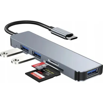 USB hub USB C HUB ROZBOČOVAČ ČTEČKA KARET SD MICRO SD