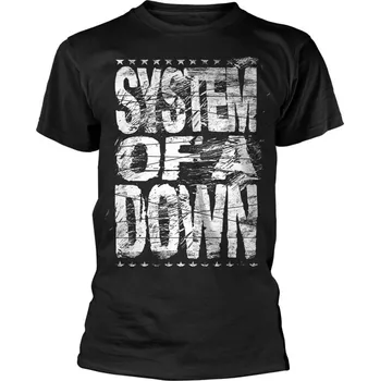 Pánské tričko System of a Down Distressed Black M Tričko