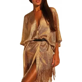 Dámské šaty Ležérní boho šaty SNM nad kolena, univerzální velikost