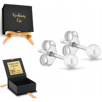 Náušnice STŘÍBRNÉ NÁUŠNICE PERLIČKY KULIČKY PERLY MALÉ DROBNÉ 3 MM HELIXY 925