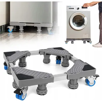 Stojan pod pračku na 4 kolečkách, nosnost 250 kg, nastavitelná základna pod pračku