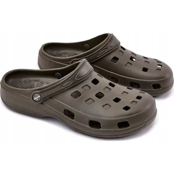 Pánské pantofle PÁNSKÉ PANTOFLE LEHKÉ PĚNOVÉ PANTOFLE LEMIGO 807 OLIVOVÉ 44