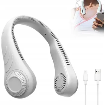 Vzduchotechnika Mini ventilátor NCRealher, závěsný ventilátor na krk, bílý