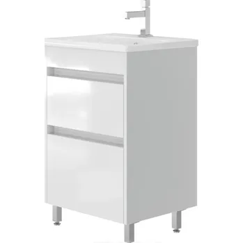 Koupelnový nábytek Lavedo Luton I. 55 White koupelnová skříňka s umyvadlem, LUISK55