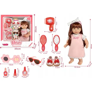 Panenka ROZTOMILÁ PANENKA DLOUHÉ VLASY DOPLŇKY ZAVÍRACÍ OČI