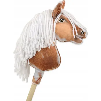 Hobby horsing Hobby Horse Malý koník na tyči Premium - strakatý tobiano s bílou hřívou A4