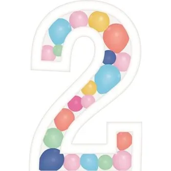 Party dekorace Svíčka dortová barevné lentilky číslo 2