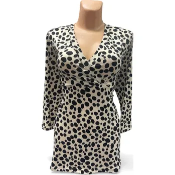 Dámská tunika Smetanová halenka puntik, Barva Smetanová, Velikost XXL50, Materiál 98% Polyester 2% Lycra