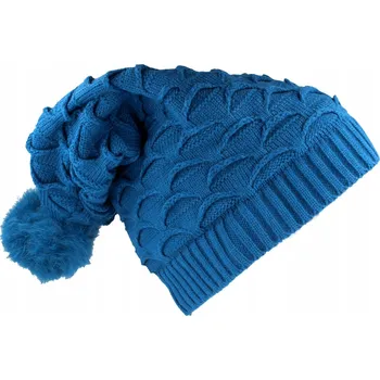 Čepice ČEPICE šmoulinka s bambulí z pravého králičího kožíšku