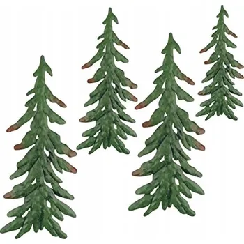 Vánoční dekorace Vánoční ozdoby na stromeček kovové závěsné 4ks zelené