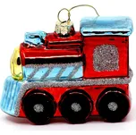 Vánoční ozdoba skleněný závěsný vláček…