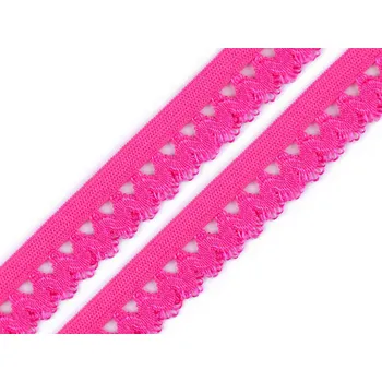 Textilní guma Ozdobná pruženka šíře 15 mm Varianta: 23 pink, Balení: 25 m