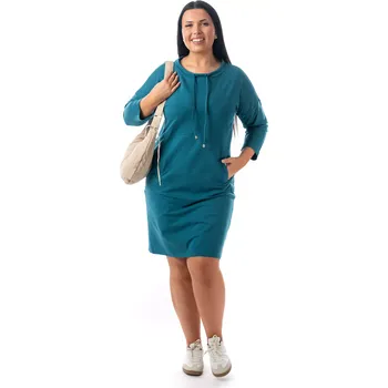 Dámské šaty Dámské šaty DIXIE 48 Petrolejová