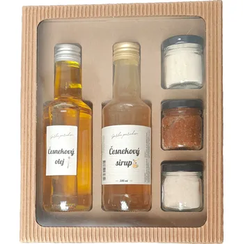 Dárkový potravinový koš Degustační balíček Garlic Paradise