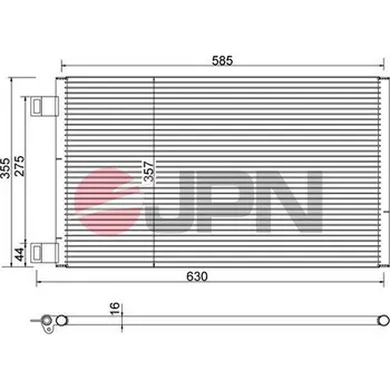 Výparník klimatizace Kondenzátor, klimatizace JPN 60C9129-JPN