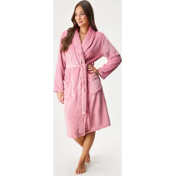 Dámský župan Astratex Hřejivý župan Stripe růžová XL