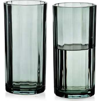 Sklenice Sada 4 ks vysokých sklenic ELISE STRIPES 360 ml čirá/zelená