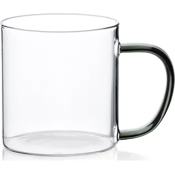 Skleněný hrnek PETER BLACK 450 ml čirý