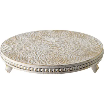 Dekorativní tác DAZ 30 cm bílý/zlatý