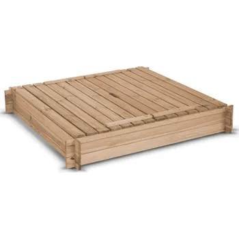 Pískoviště W&P Kryté pískoviště s lavicemi 150 x 150 cm