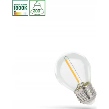 Žárovka LED ŽÁROVKA KULOVÁ E27 230V 1W COG 1800K ČIRÁ SPECTRUM