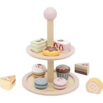 Hra na obchod Viga Dřevěný stojan s dortíky