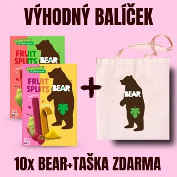 Sušené ovoce BEAR Fruit Splits 10 ks + BEAR Plátěná taška ZDARMA
