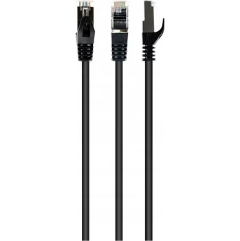 Síťový kabel Síťový kabel Gembird PP6A-LSZHCU-BK-10M, černý, Cat6a S/FTP (S-STP), 10 m