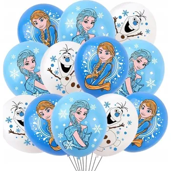 Balónek 12 ks LATEXOVÉ BALÓNKY FROZEN LEDOVÉ KRÁLOVSTVÍ ELSA ANNA OLAF NAROZENINOVÁ SADA