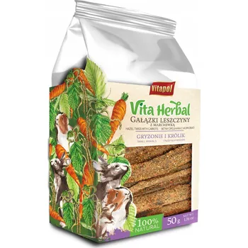 Krmivo pro hlodavce Vitapol Bylinné větvičky lísky s mrkví pro hlodavce a králíky