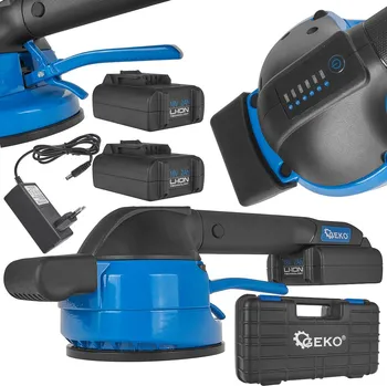 Geko Vibrační přísavka na pokládání dlaždic s akumulátorem – sada s nabíječkou a 2xAKU 18V (4)