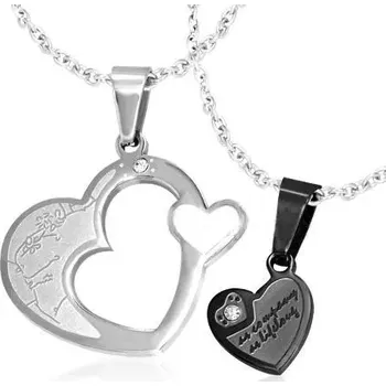 Přívěsek Přívěsek pro dva srdce 31 (Double přívěšky z chirurgické oceli)