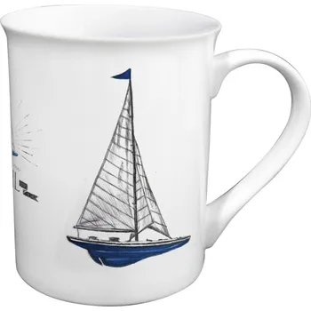 Sada nádobí SEA CLUB Hrnek porcelánový s kresbou plachetnice 3987
