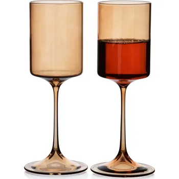 Sklenice Skleničky na bílé víno Mondex hnědé 300ml 4 ks