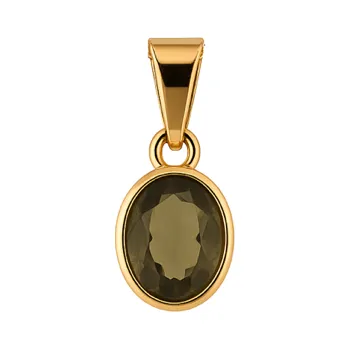 Přívěsek Vltavín Moldavite Zlatý přívěsek s vltavínem P21 0009