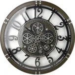 Nástěnné hodiny RAMSEY 60 cm černé/hnědé