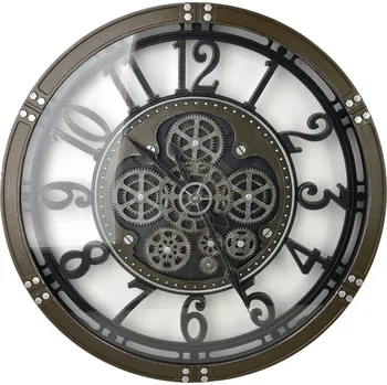 Hodiny Nástěnné hodiny RAMSEY 60 cm černé/hnědé