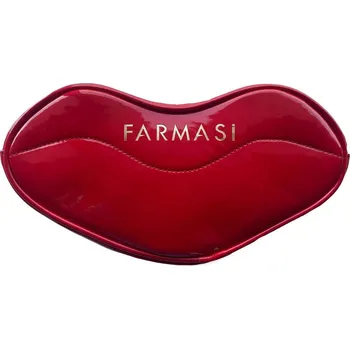 Kosmetika FARMASI Kosmetická taštička červená s motivem rtů na zip