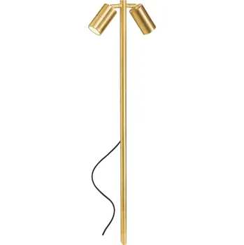 Venkovní osvětlení Redo Venkovní LED sloupkové svítidlo STAKE 2xGU10, v. 100,9 cm, IP65 Barva: Mosaz