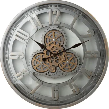 Hodiny Nástěnné hodiny RAMSEY 50 cm stříbrné