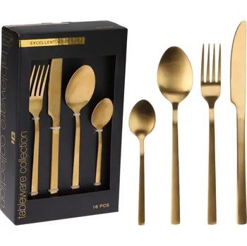Příbor Sada 16 ks příborů LOLIE zlatá