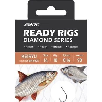 BKK Návazec Ready Rig Diamond Keiryu BN Velikost 4 0,2mm 70cm 10ks